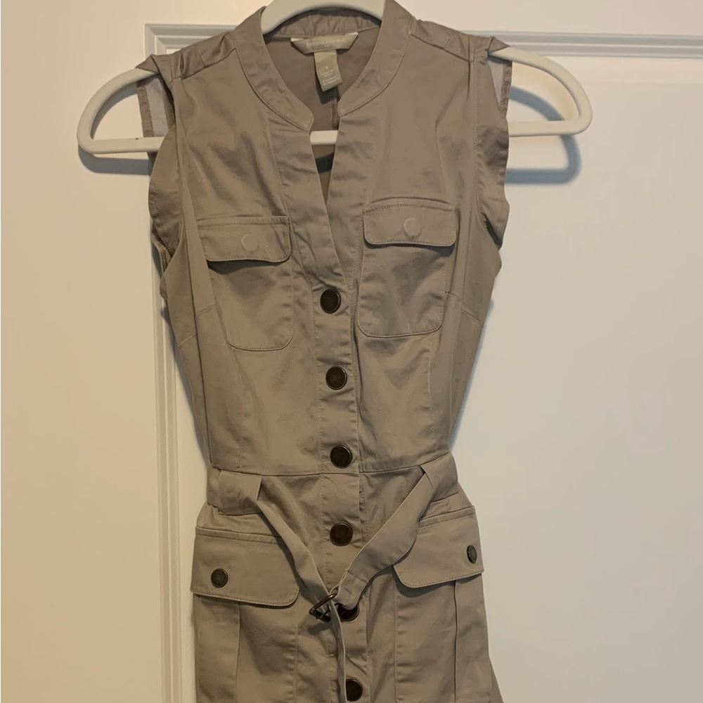 Banana Republic Khaki Belted Dress